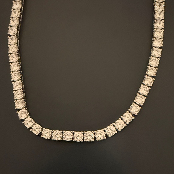 Gemsme Silver 4.0mm Tennis Necklace - Picture 2 of 3